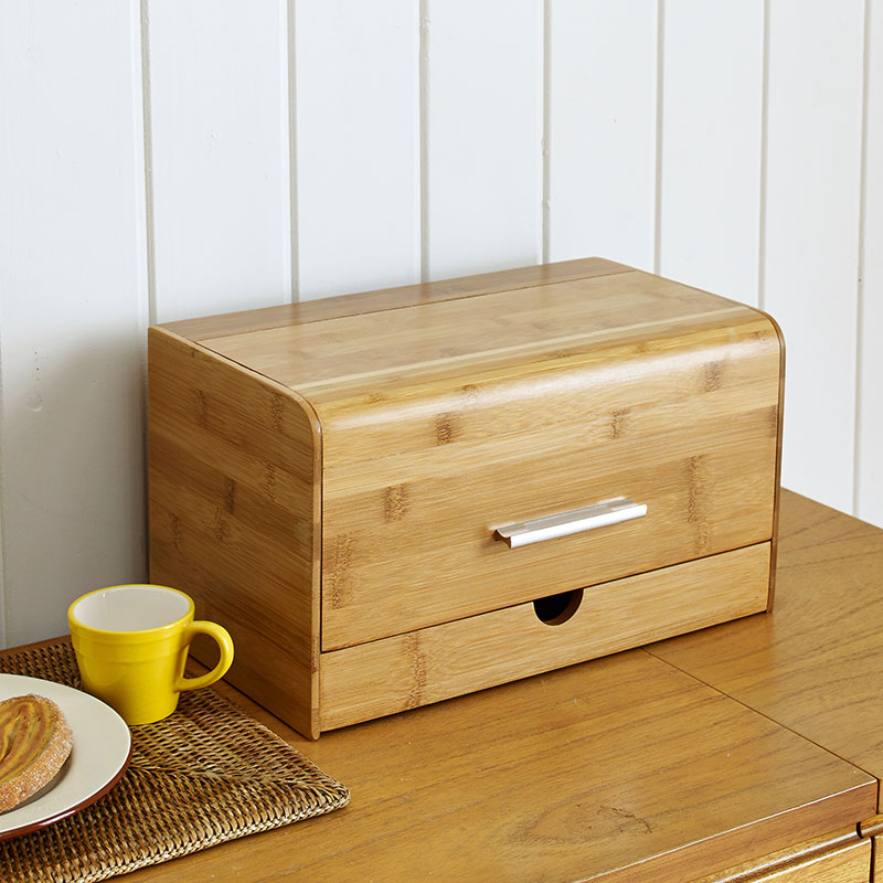 Bread Box Bamboo - Staubdichte Brotkiste, Bambus-Snacks, Aufbewahrungsboxen für Kleinigkeiten,
