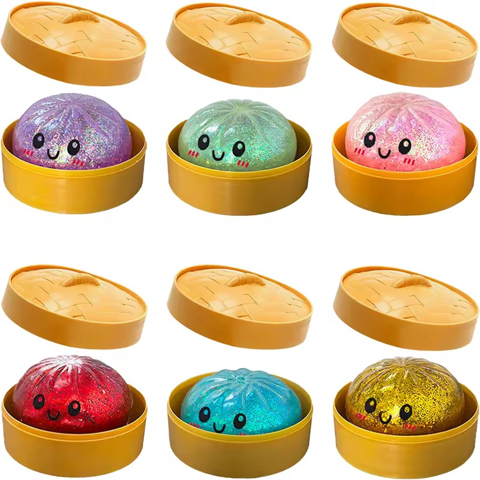 Bread Box Bamboo - Simulierter Knödel-Squishy: Weicher, elastischer Stressball mit