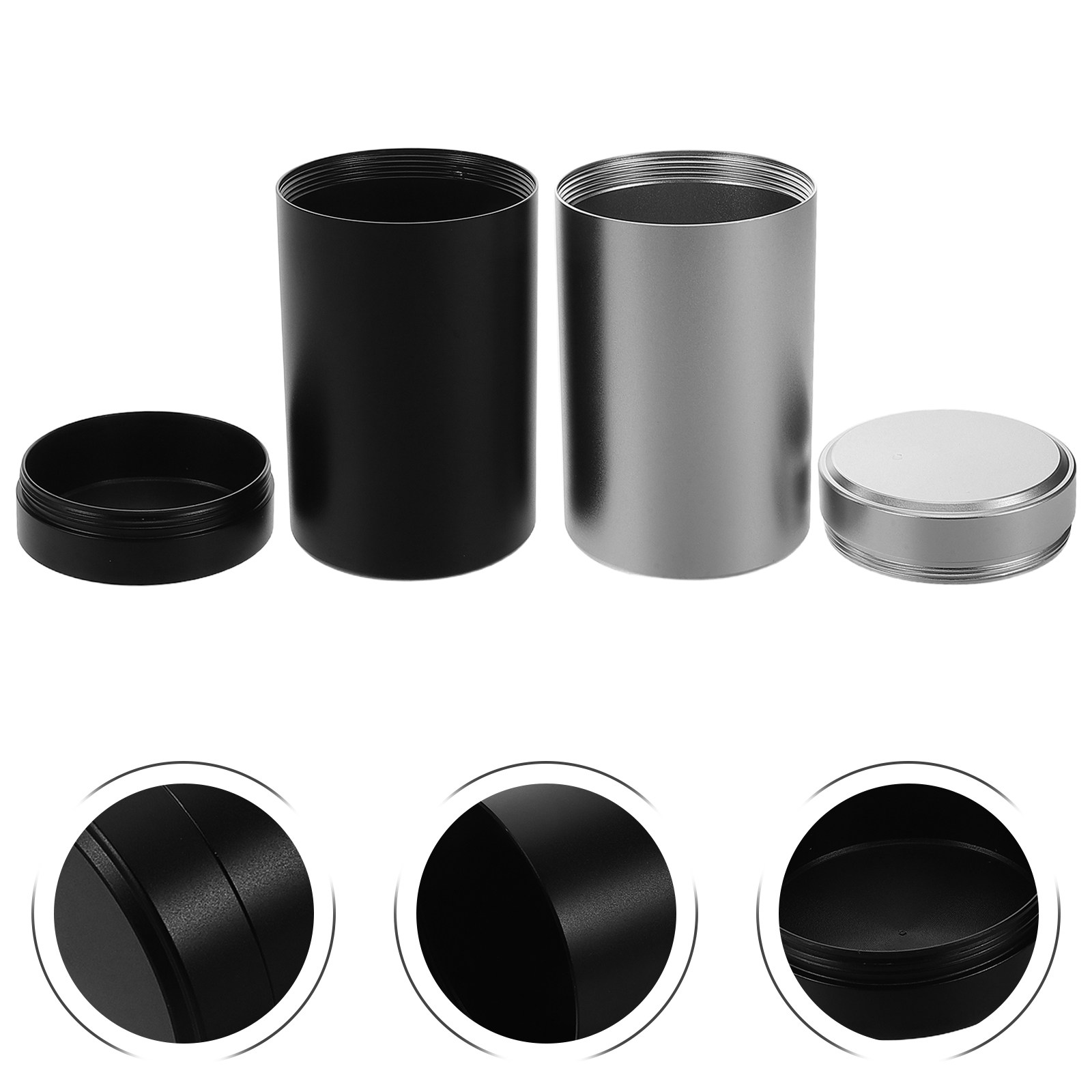 Set Food Storage - 2-teiliges Metallbehälter-Set aus Aluminiumlegierung, tragbare, versiegelte