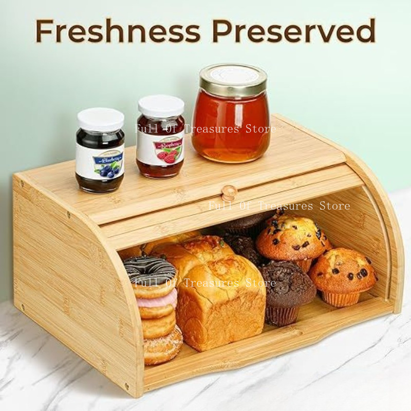 Bread Box Bamboo - Bambus-Brotkasten Geeignet für Küche und Haushalt