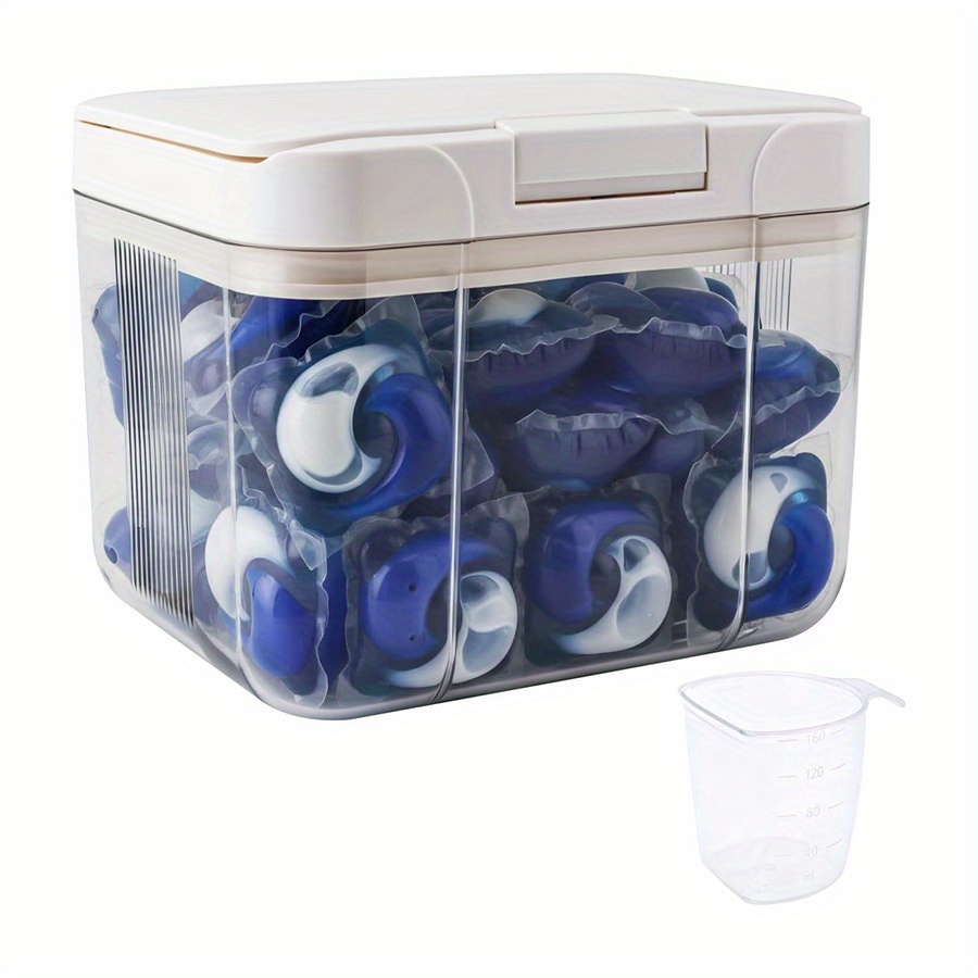 Food Storage With Scoop - Wäschepadhalter, kompatibel mit Tide – Pod-Aufbewahrungsbehälter,