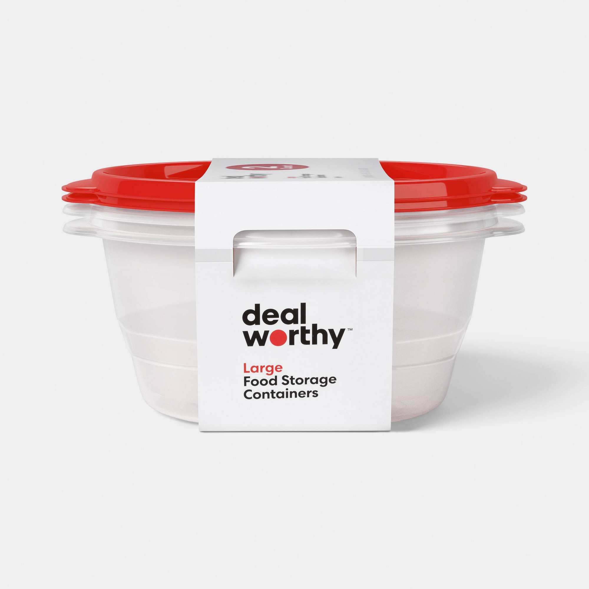 Food Storage Prep Containers - 2ct große runde Lebensmittelbehälter 128oz mit