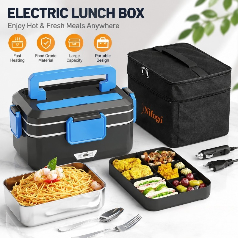 Portable Food Warmer - Elektrisch beheizte Lunchbox mit doppeltem Verwendungszweck,