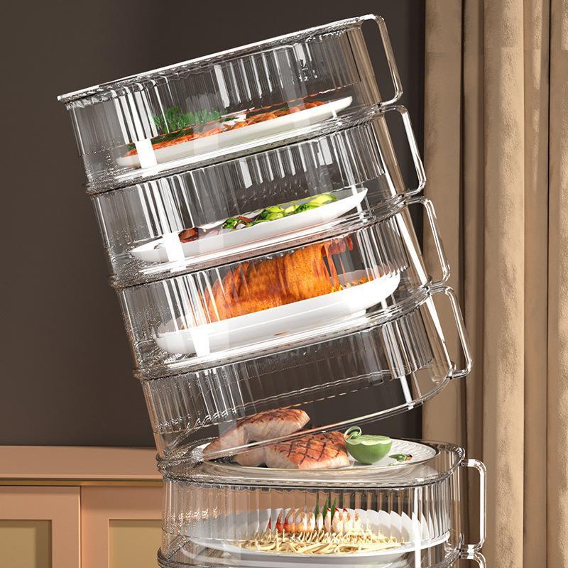 Food Storage Non Toxic - Stapelbare, transparente, hitzebeständige, ungiftige Lebensmittelabdeckung, staubdichtes