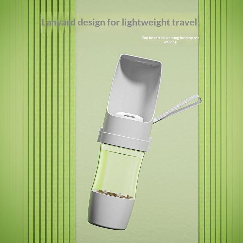 Food Storage Non Toxic - Auslaufsichere Tragbare Haustier-Wasserflasche 2-in-1 Futter-Aufbewahrungsspender Ungiftig