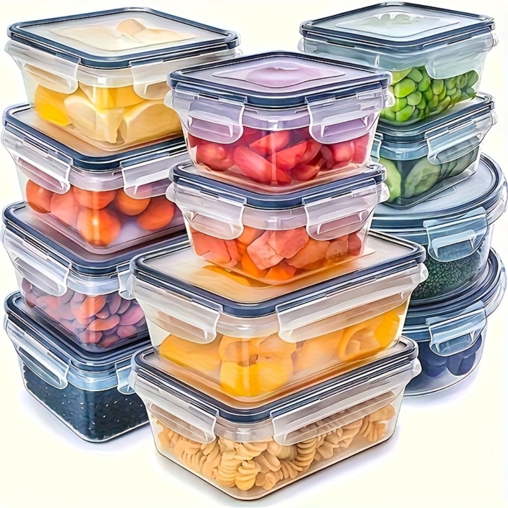 Food Storage Prep Containers - 1 Stück Luftdichter Lebensmittelbehälter mit Deckel,