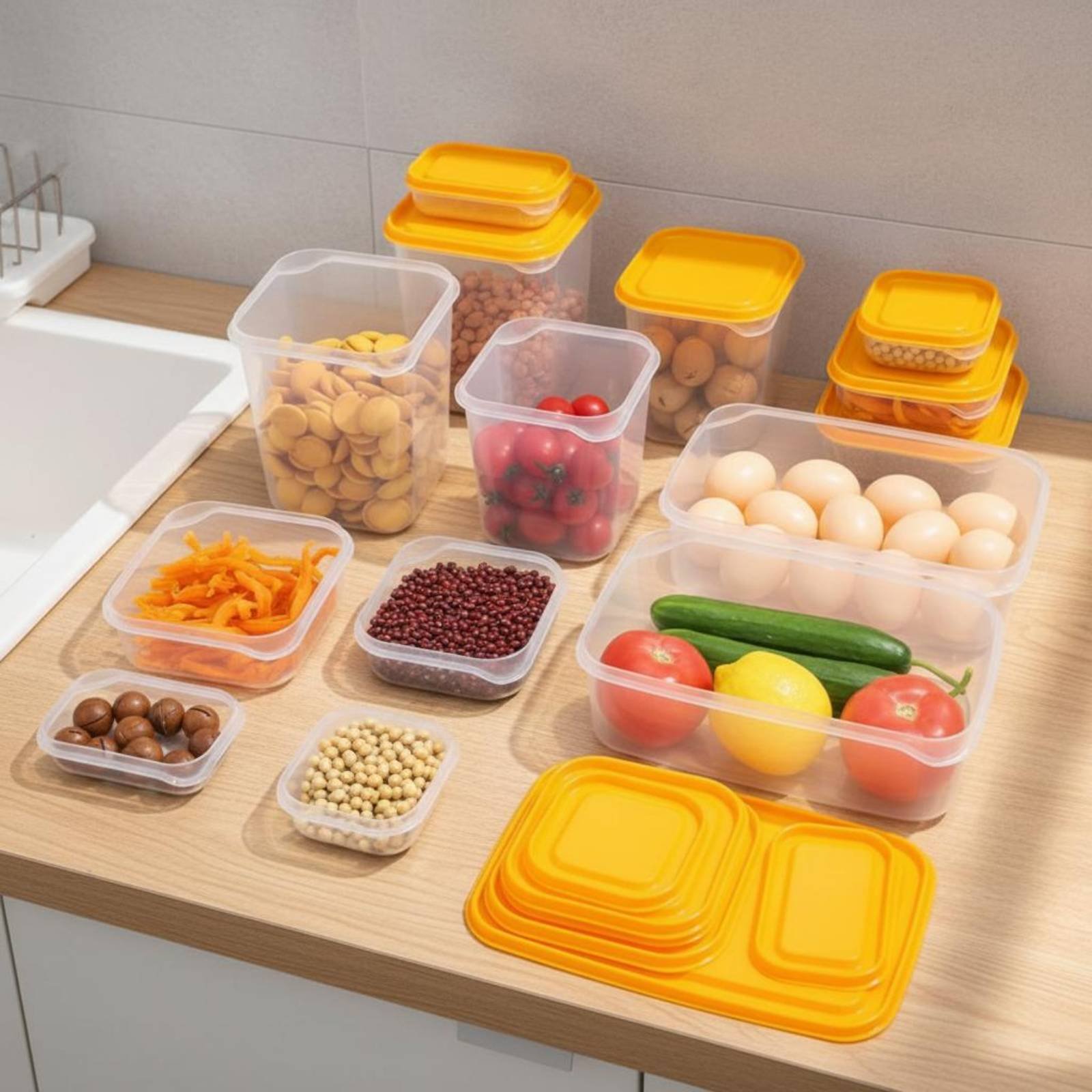 17-teiliges Kühlschrank-Aufbew – Set Food Storage Bewertung und Preis