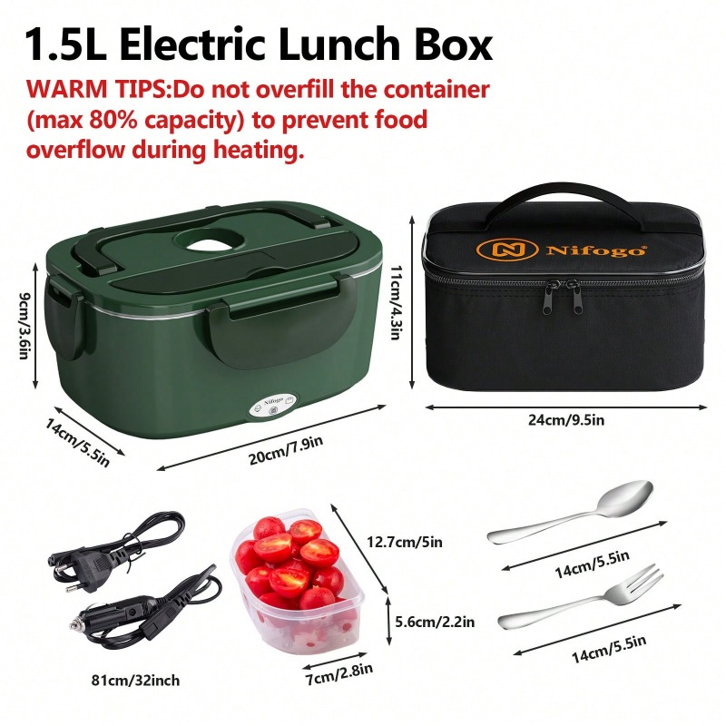 100W Elektrische Heiz-Lunchbox – Portable Food Warmer Bewertung und Preis