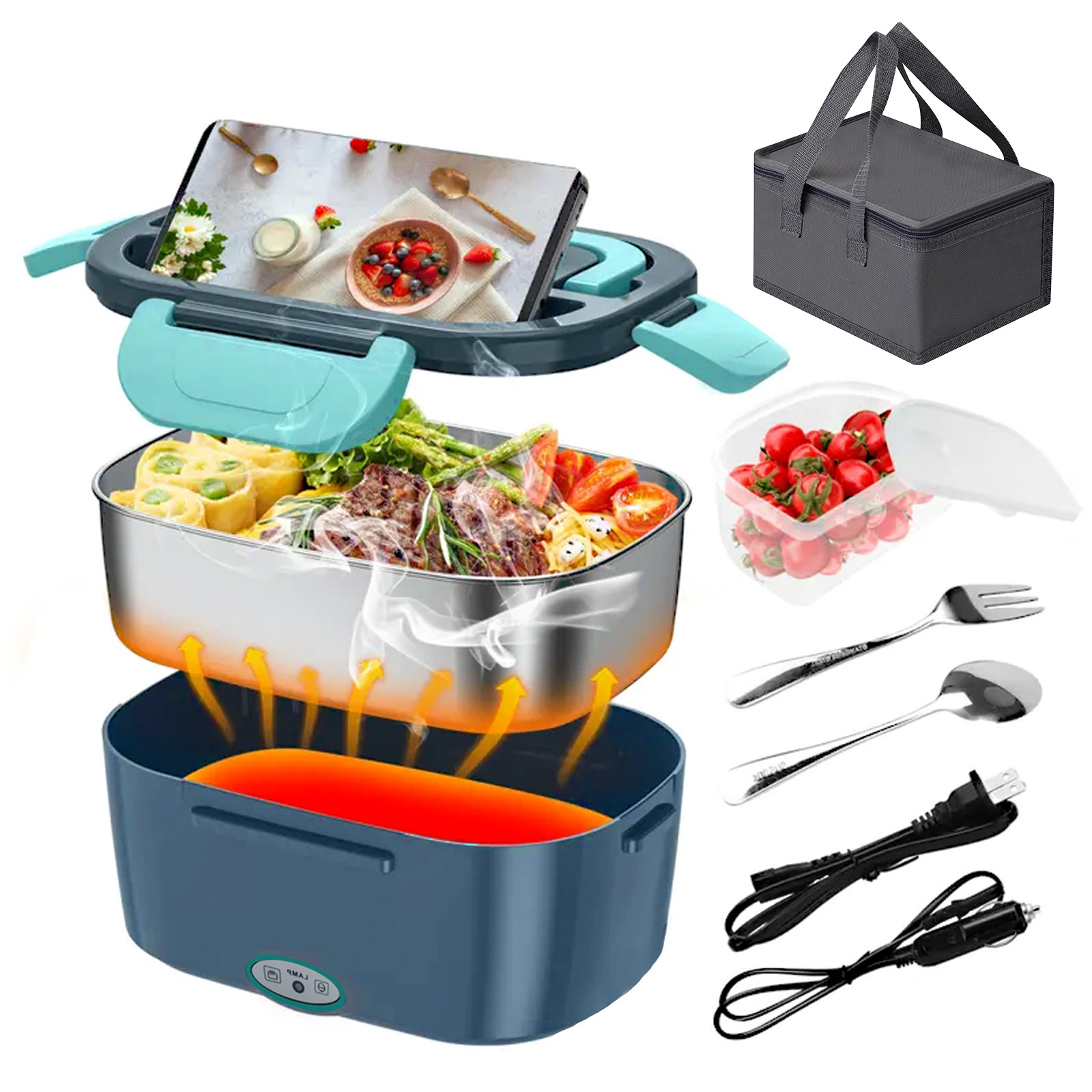 100W Elektrische Heiz-Lunchbox – Portable Food Warmer Bewertung und Preis