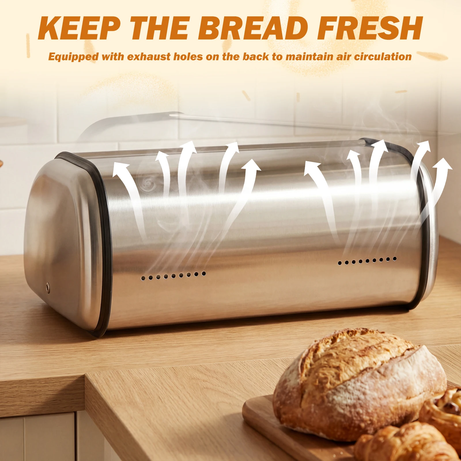 Brotkasten aus Edelstahl, Brot – Bread Box Bamboo Bewertung und Preis