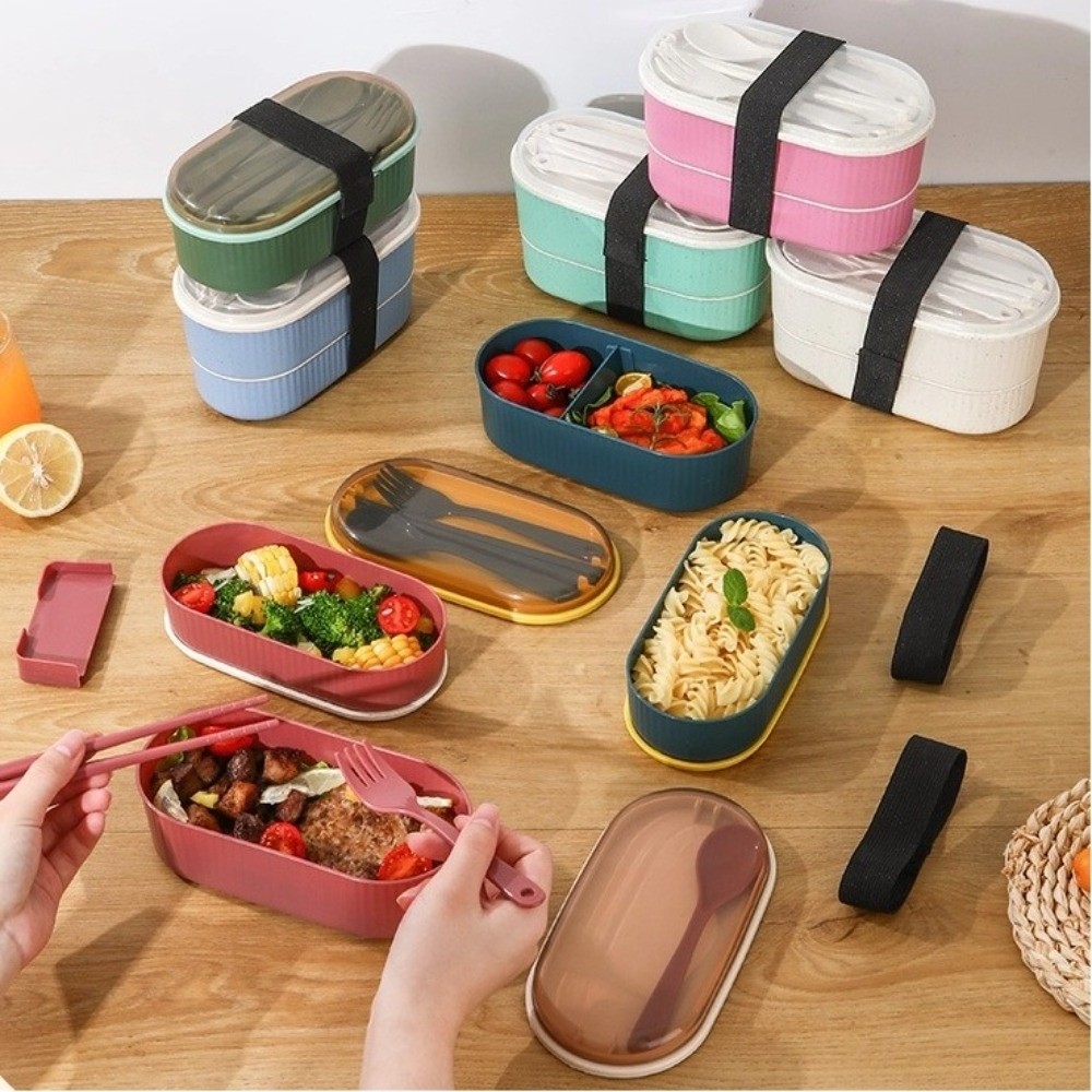 Tragbare doppellagige Lunchbox – Food Storage With Scoop Bewertung und Preis