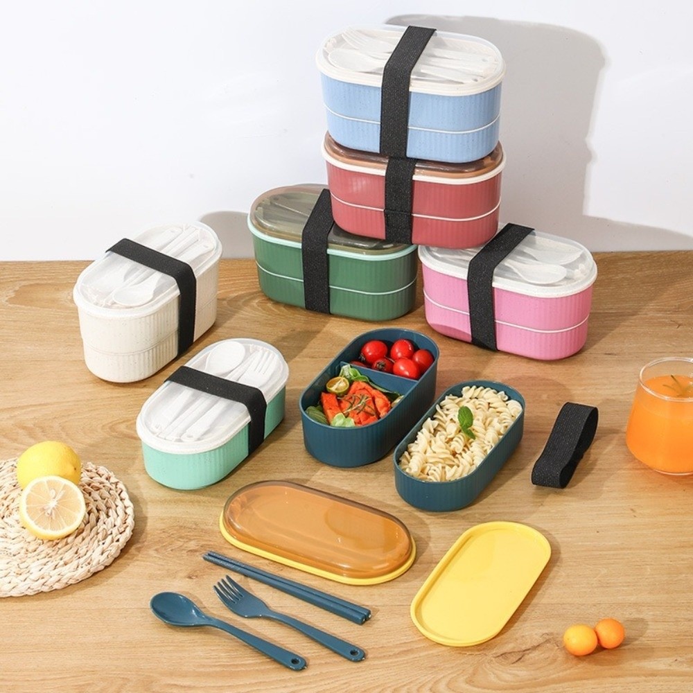 Tragbare doppellagige Lunchbox – Food Storage With Scoop Bewertung und Preis