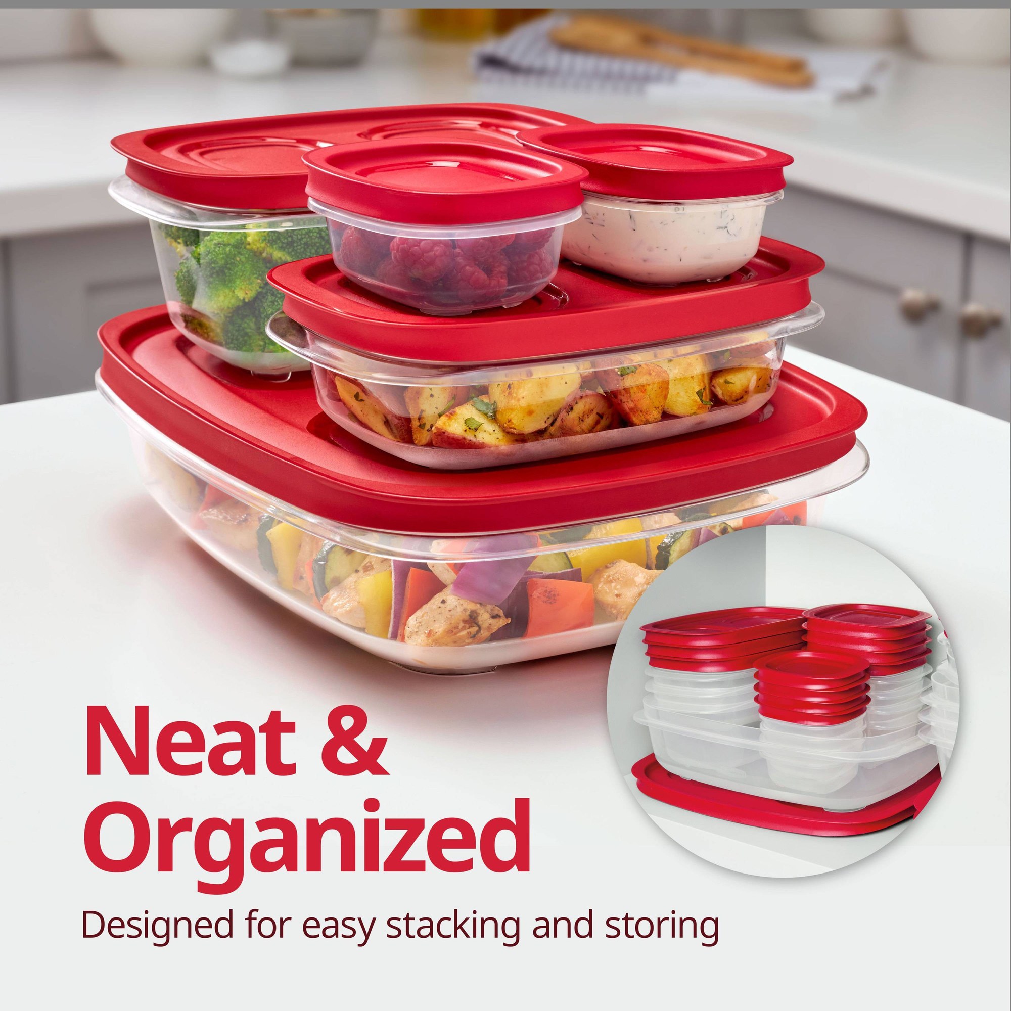 Roter rechteckiger Lebensmitte – Food Storage Prep Containers Bewertung und Preis