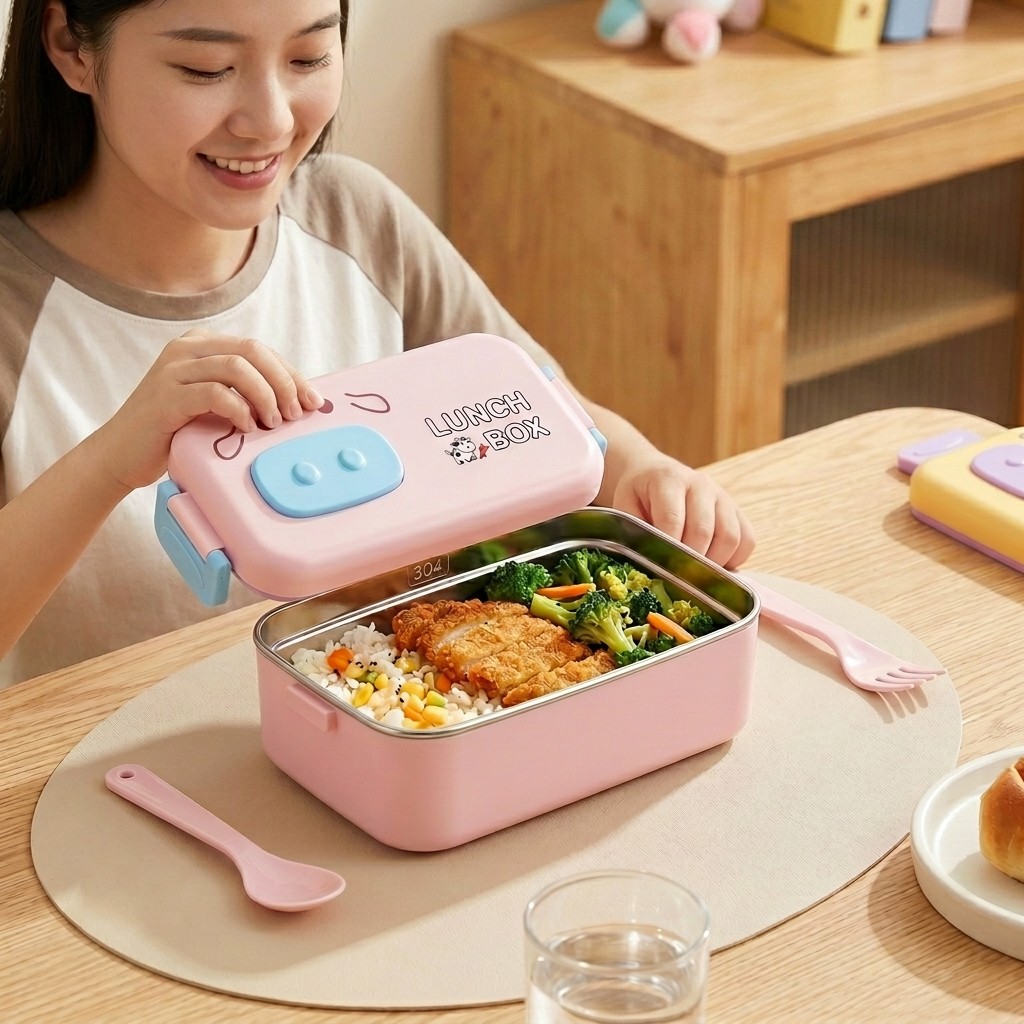 304 Edelstahl Bento-Box Auslau – Food Storage With Scoop Bewertung und Preis