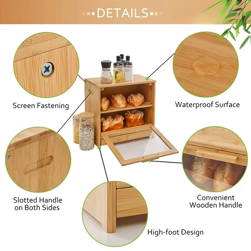 Bambus-Brotkasten 2-stöckig Ho – Bread Box Bamboo Bewertung und Preis