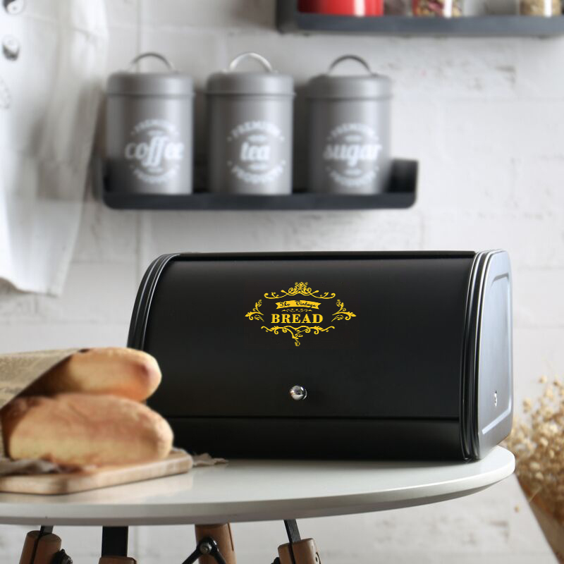 Brotkasten aus Metall, schwarz – Bread Box Bamboo Bewertung und Preis
