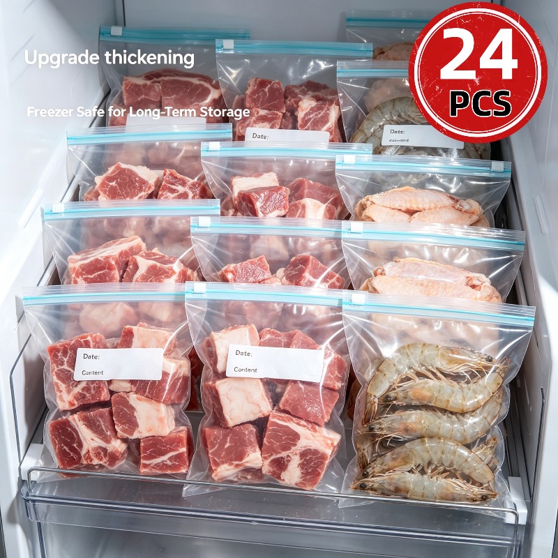 24 Stück wiederverwendbare Zip – Food Storage Zip Lock Bags Bewertung und Preis