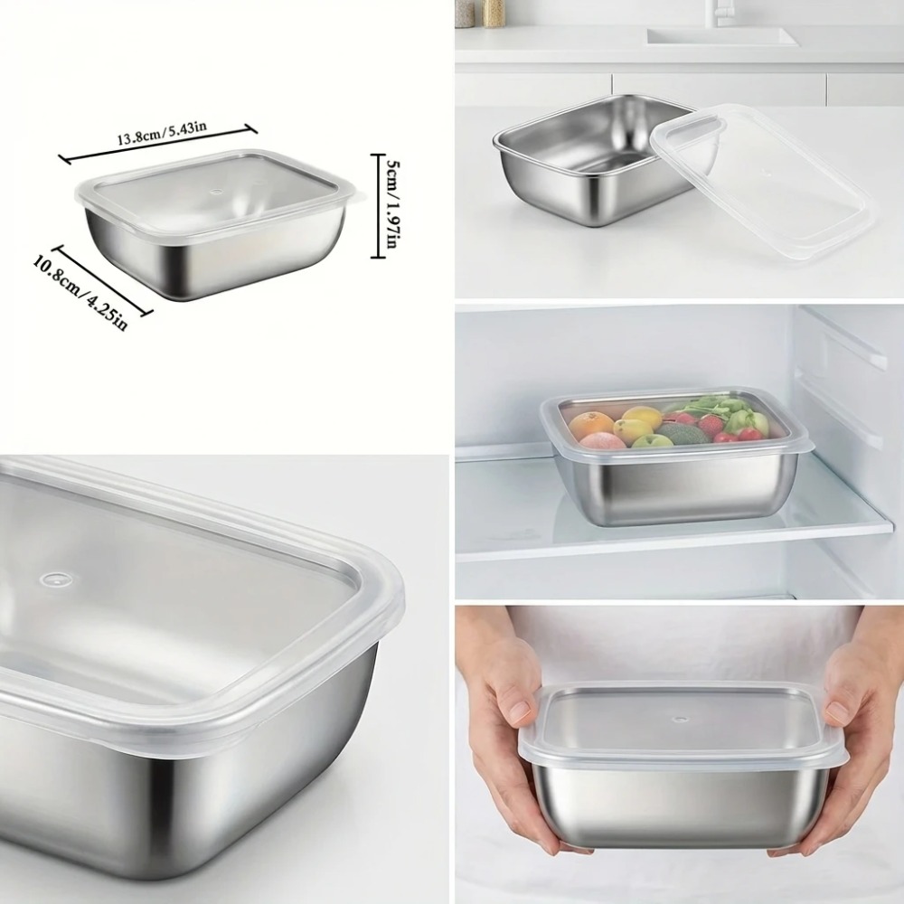 6-teiliges Edelstahl-Lebensmit – Set Food Storage Bewertung und Preis