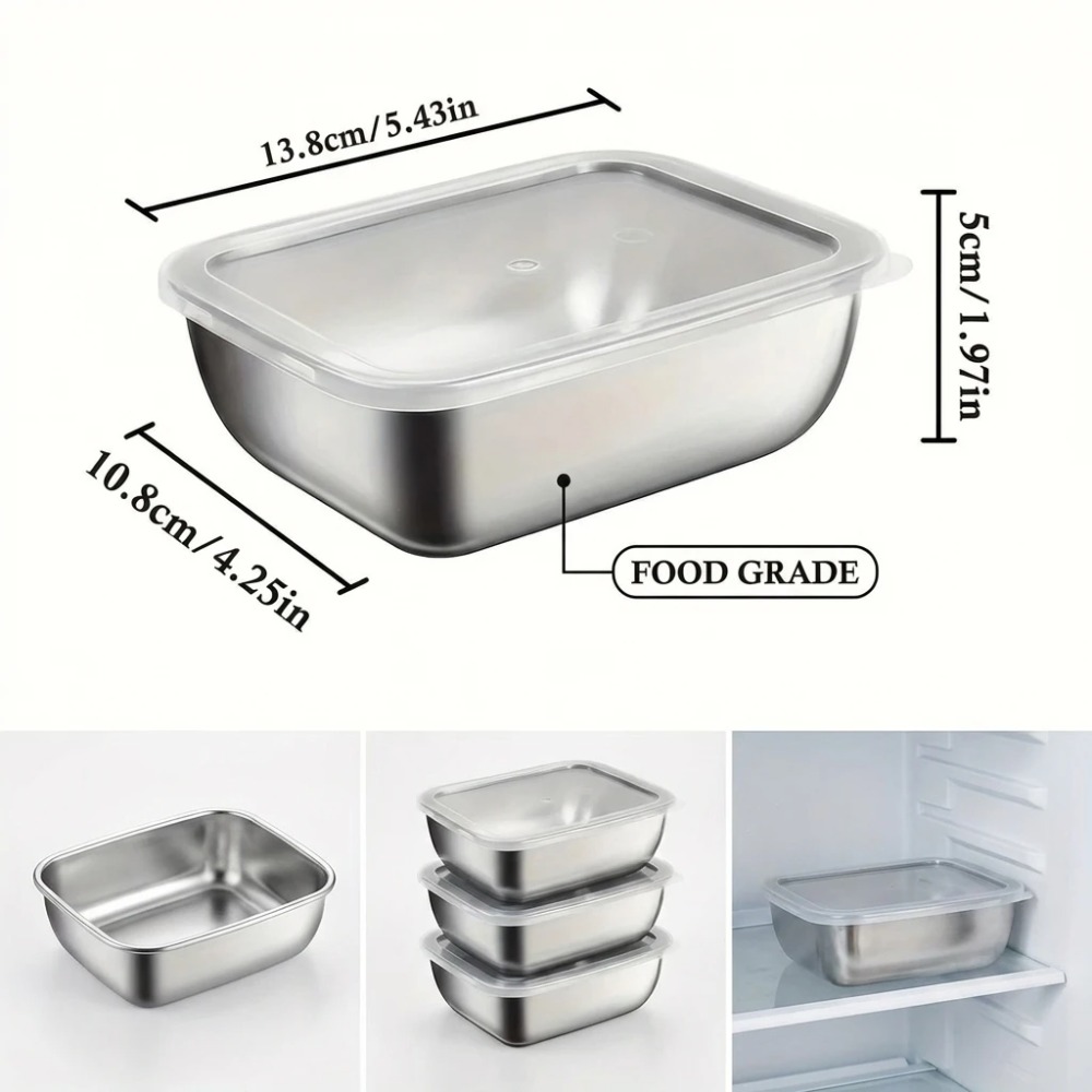 6-teiliges Edelstahl-Lebensmit – Set Food Storage Bewertung und Preis