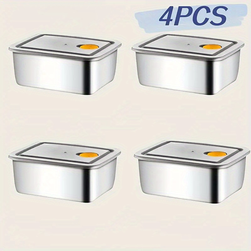 4-teiliges Edelstahl-Lebensmit – Set Food Storage Bewertung und Preis