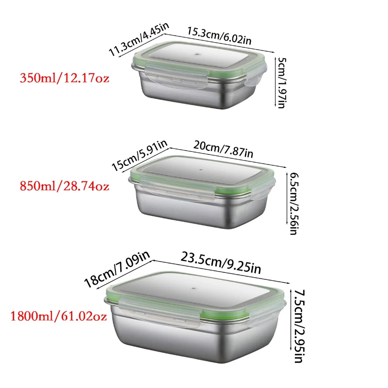 Lunchbox-Set aus Edelstahl 304 – Set Food Storage Bewertung und Preis
