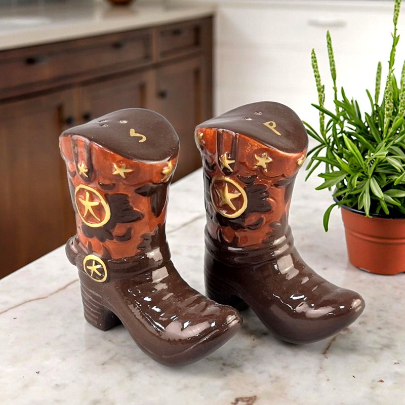 Vintage Stiefel Keramik Gewürz – Set Food Storage Bewertung und Preis