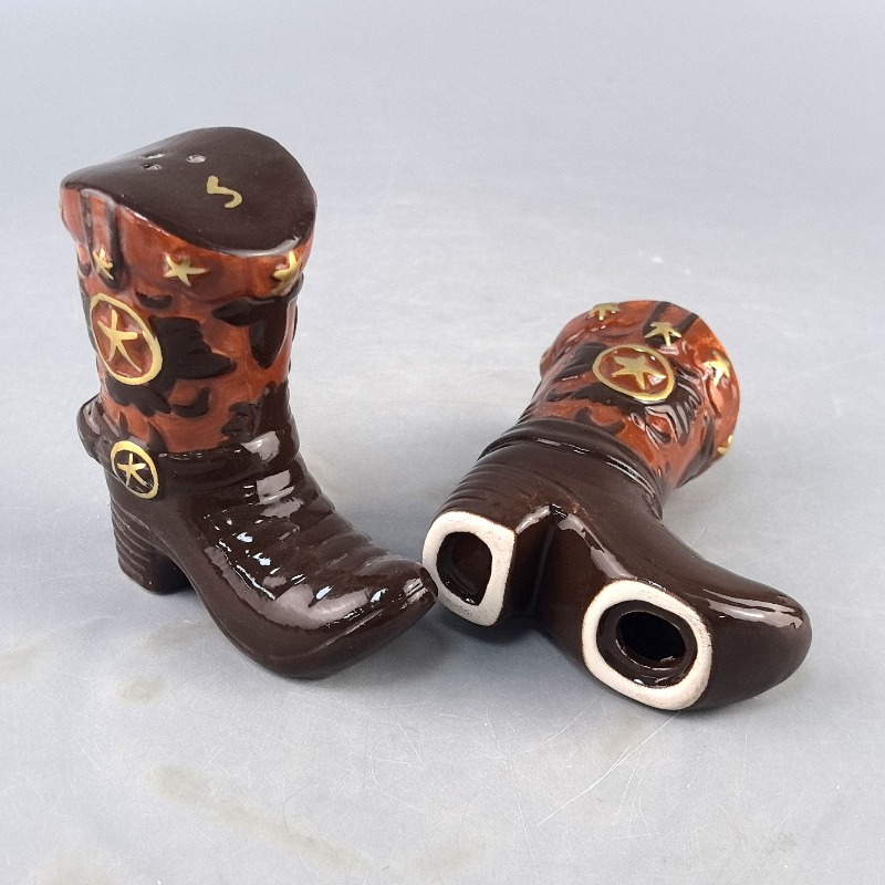 Vintage Stiefel Keramik Gewürz – Set Food Storage Bewertung und Preis