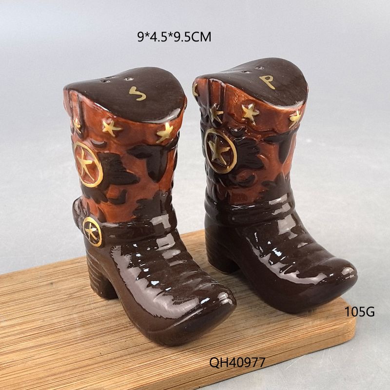 Vintage Stiefel Keramik Gewürz – Set Food Storage Bewertung und Preis