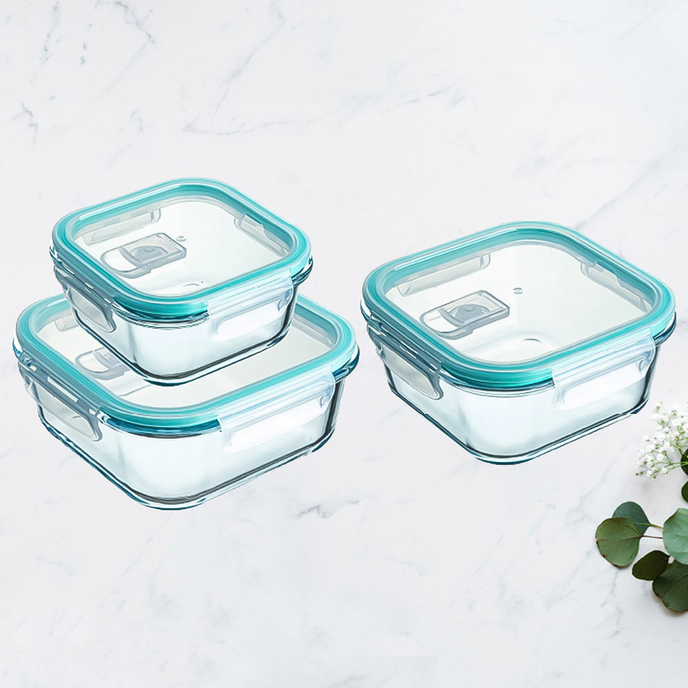 3-teiliges Set Himmelblaue Gla – Food Storage Non Toxic Bewertung und Preis