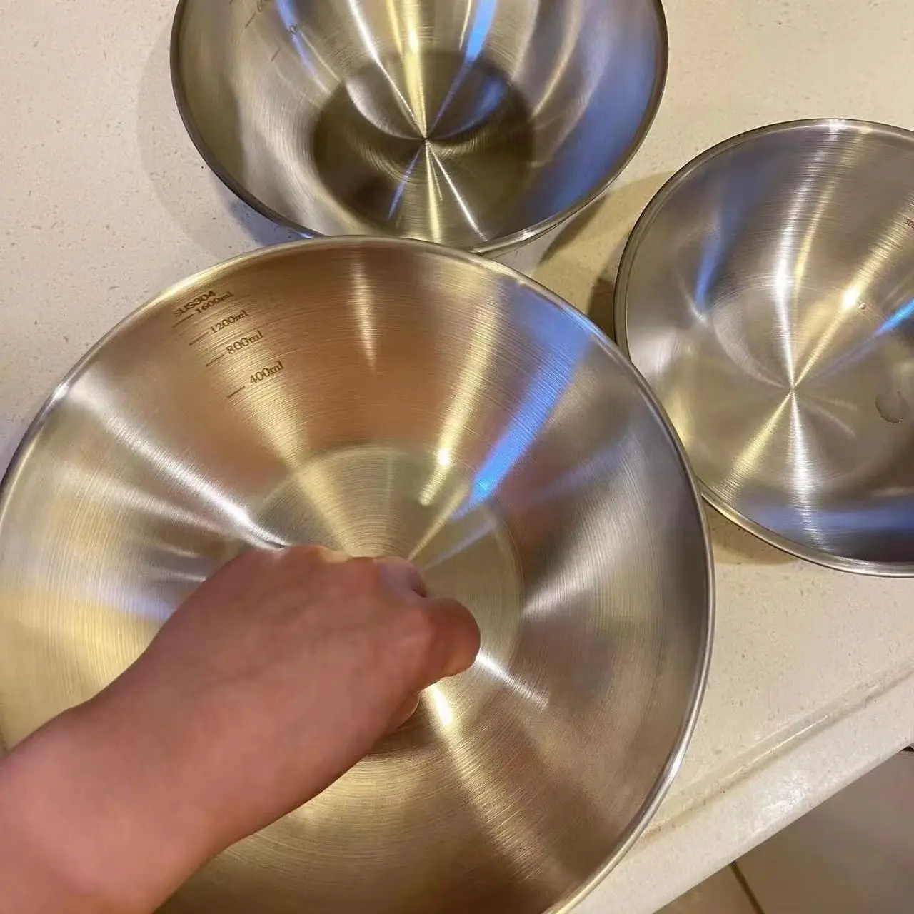 1-3 Edelstahl-Schüssel-Set mit – Set Food Storage Bewertung und Preis