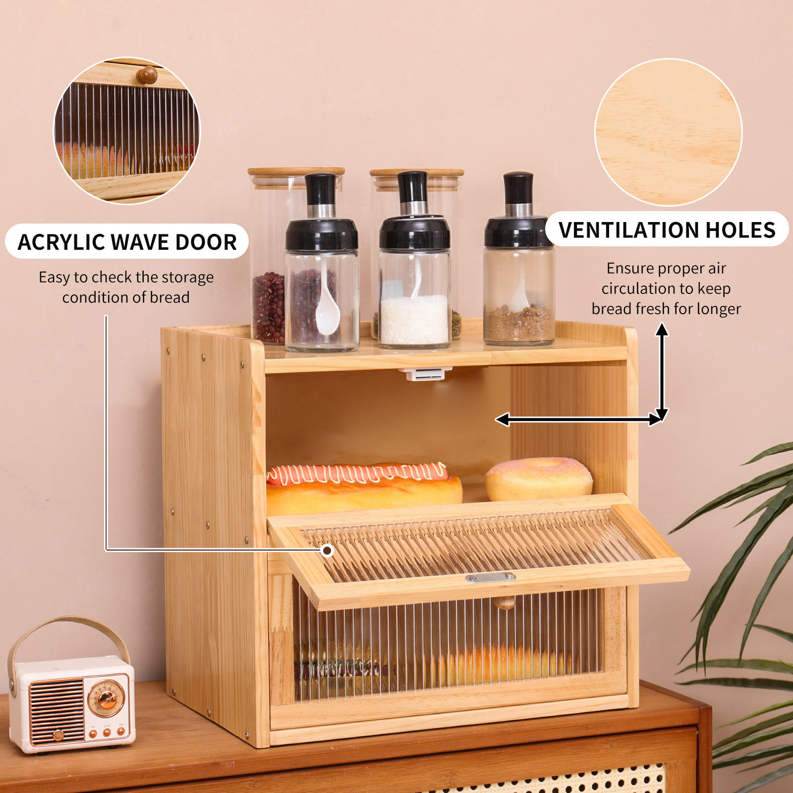 Brotkasten, hausgemachter Brot – Bread Box Bamboo Bewertung und Preis