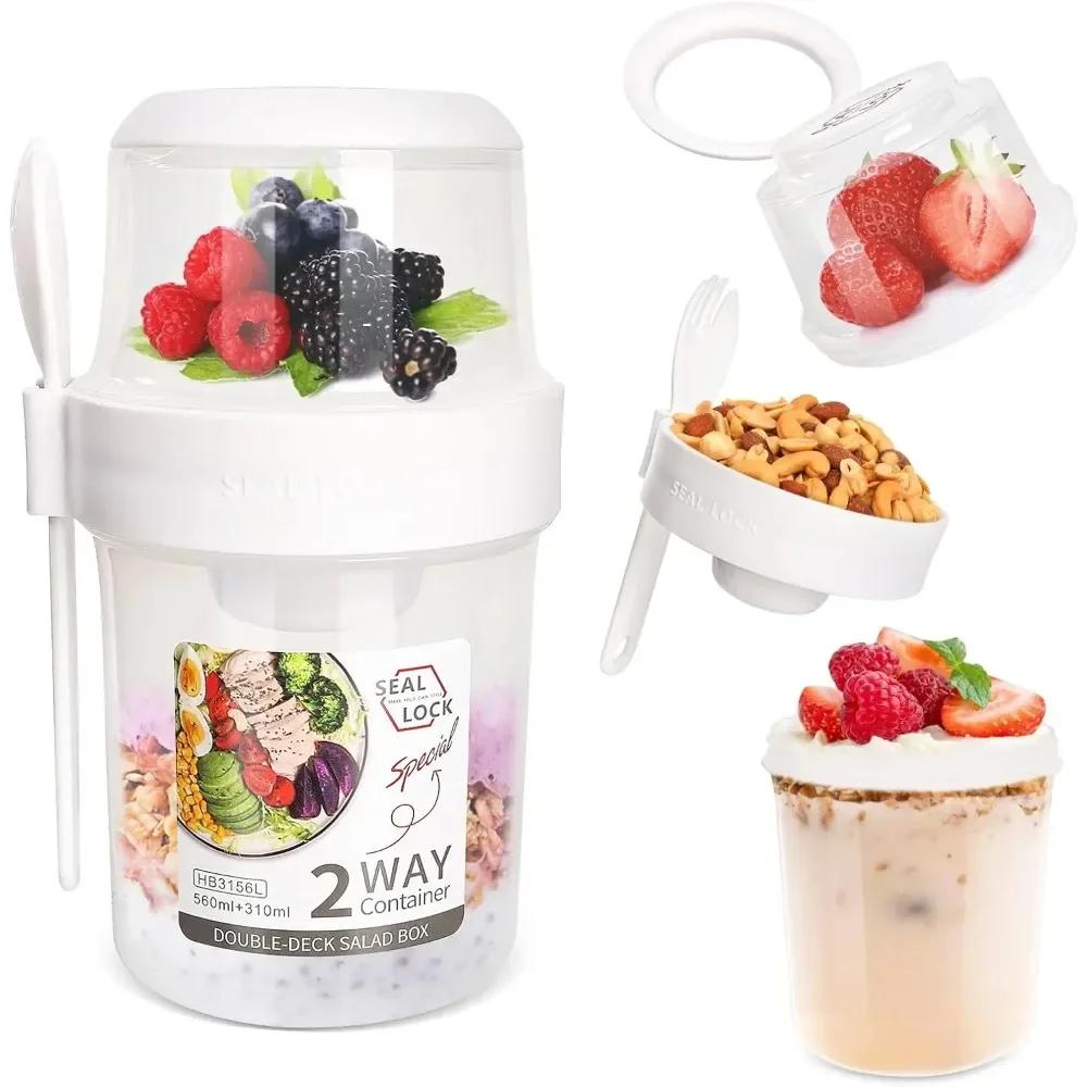 Salatbecher, Frühstückstassen, – Food Storage With Scoop Bewertung und Preis