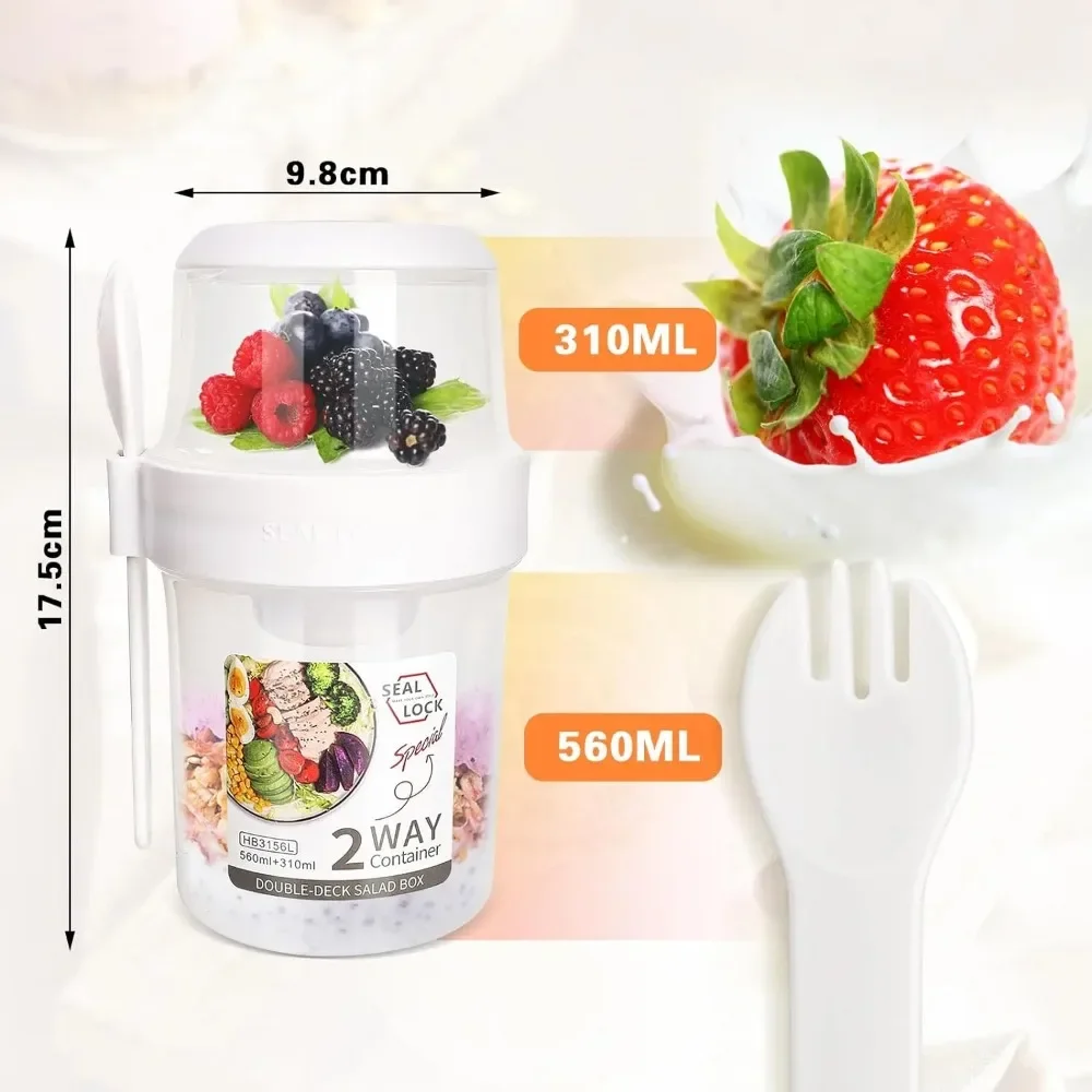 Salatbecher, Frühstückstassen, – Food Storage With Scoop Bewertung und Preis