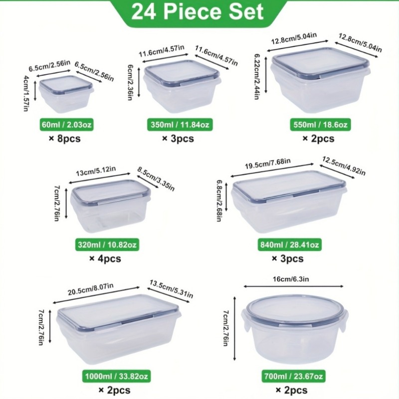 48-teiliges BPA-freies Lebensm – Set Food Storage Bewertung und Preis